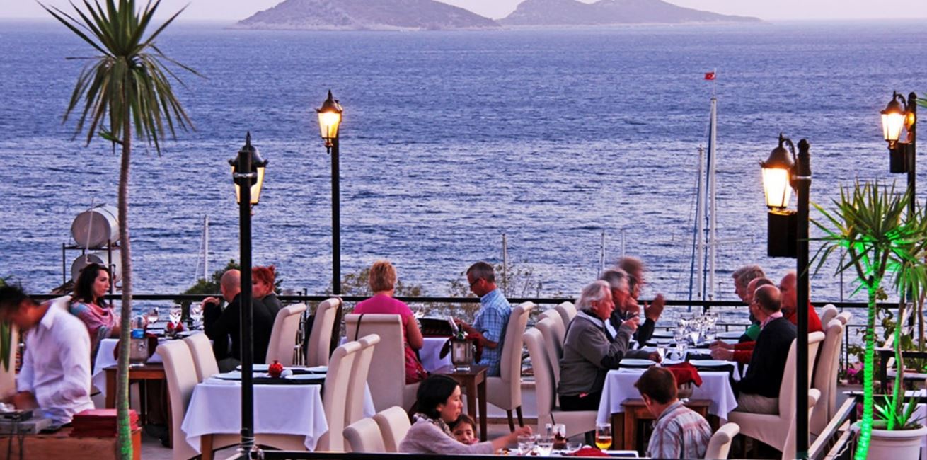 Nar Restaurant terrace in Kalkan